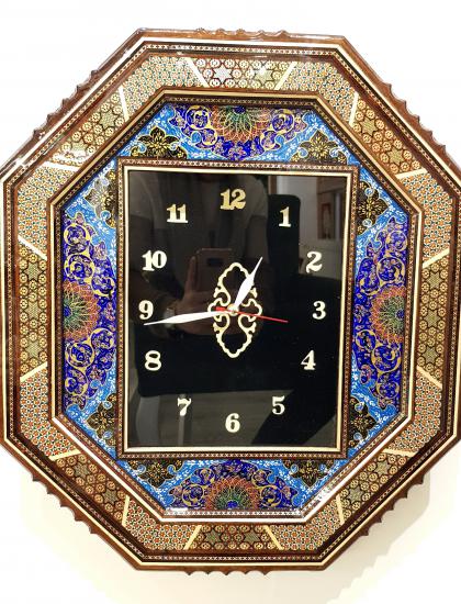 Iranian Hatam & Mina Work Clock Size ( 48 x 54 cm)