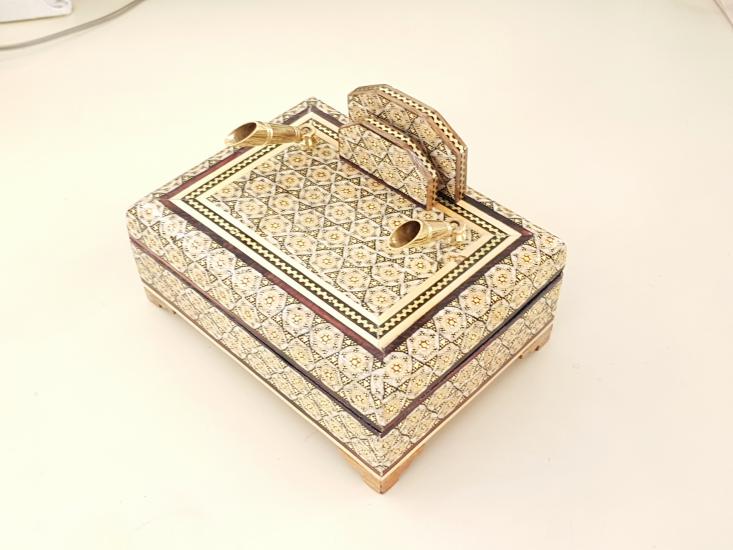 Khatam Desktop Luxury Pen Holder Size: 14 x 11 cm