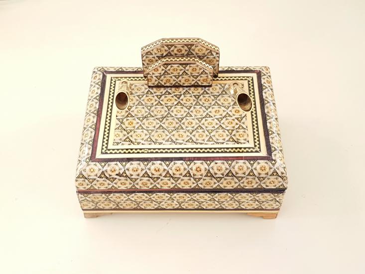 Khatam Desktop Luxury Pen Holder Size: 14 x 11 cm