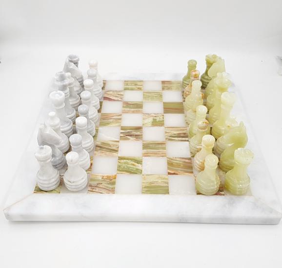 Handcrafted Marble Chess Set 30 x 30 cm