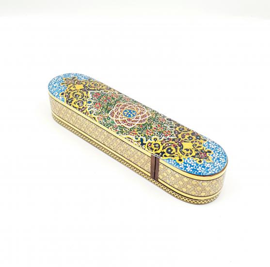 Khatam Fully Embroidered Pencil Case with Drawer 20 cm