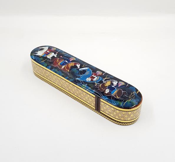 Khatam Fully Embroidered Pencil Case with Drawer 20 cm