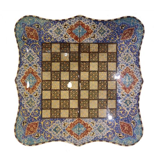 İran’ın El İşlemesi Luks Hatem Tavla ve Satranç (50 x 50) CM