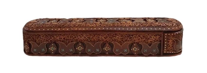 Deri El İşlemesi kalem Kutusu (30 x 7) cm