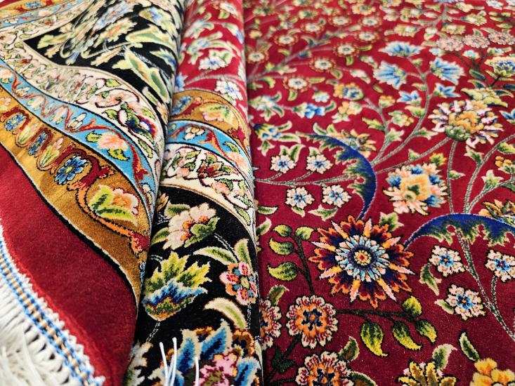İran Makine İpek Halı | Kırmızı Klasik Desen | 200×300 cm