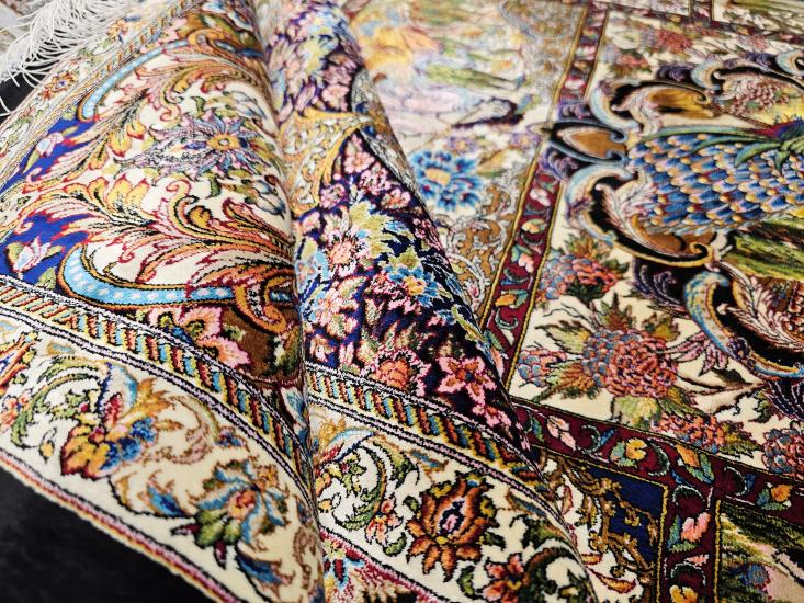 İran Makine İpek Halı | Minyatür Desen | 200×300 cm
