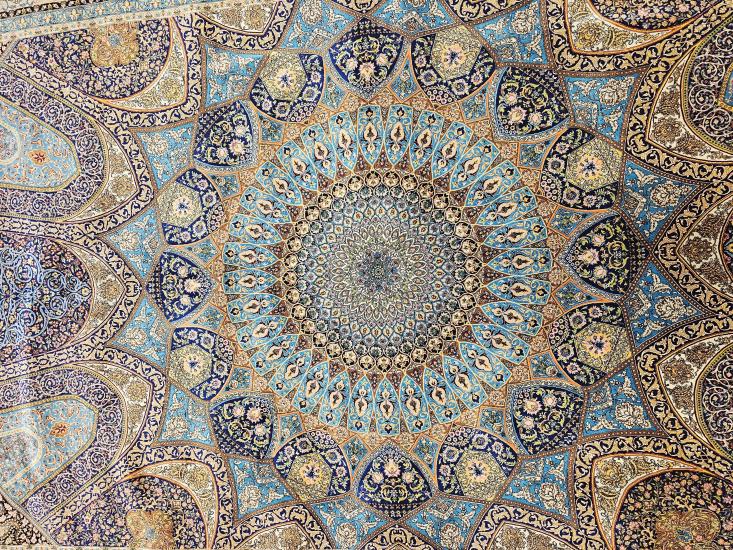 EBRISEM Gallery | İpek Görünümlü Makine Halısı | 200×300 cm | Klasik Medalyon