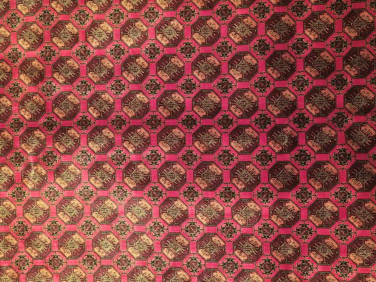 EBRISEM Gallery | İpek Görünümlü Makine Halısı | 200×300 cm | Geometrik Bordo
