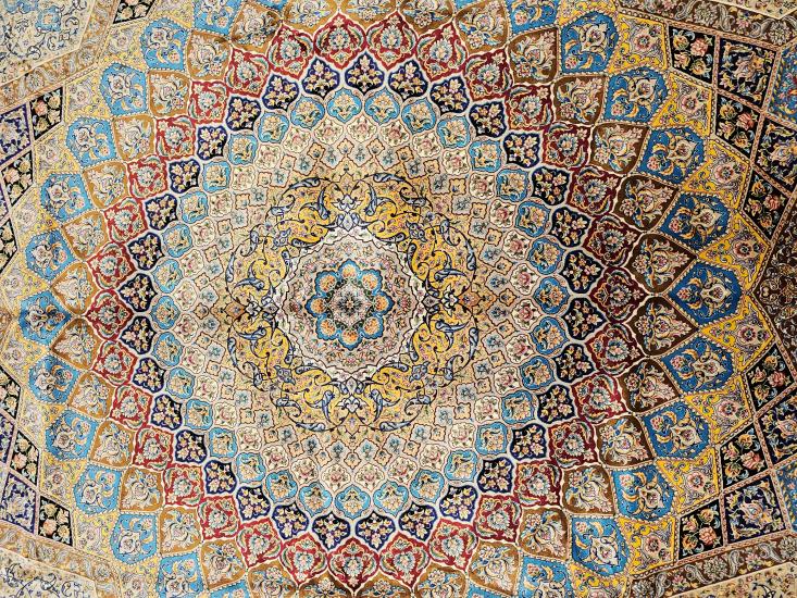 EBRISEM Gallery | İpek Görünümlü Makine Halısı | 200×300 cm | Klasik Medalyon