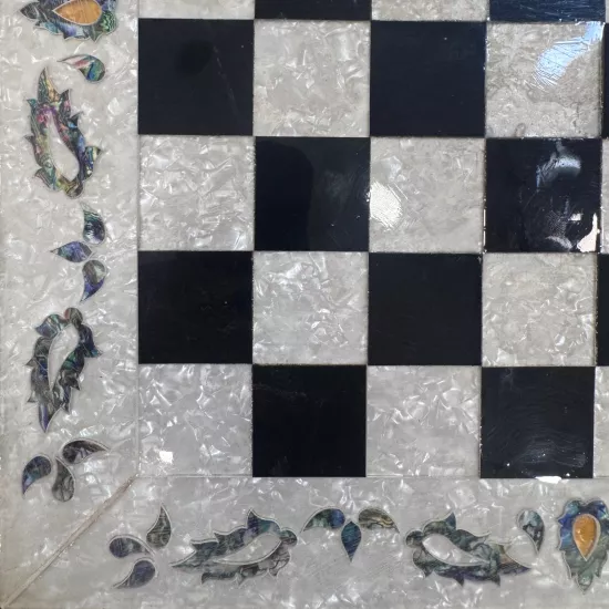 Egyptian Mother-of-Pearl-like Chess Board | Handmade 35x35 cm