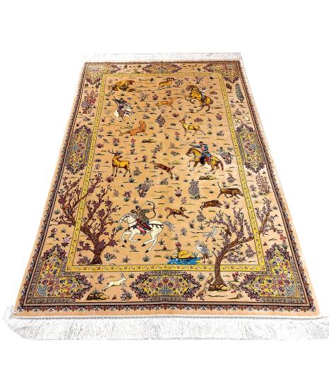 Saf İpek Makina Halı 225 x 150 cm