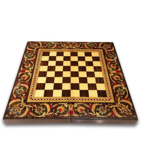 Iranian Hand Moarrak Backgammon and Chess