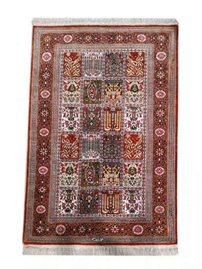 El Dokuma İran’ın Qum İpek Halısı (98 x 147) cm