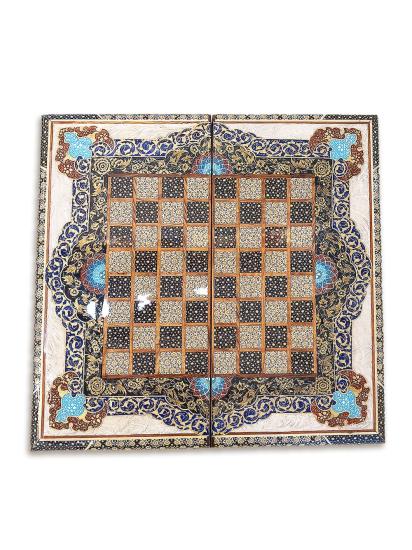 Handcrafted Khatam Backgammon and Chess 50 x 50 cm