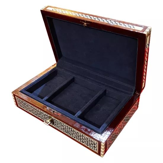 Egyptian Mother-of-Pearl Inlaid Jewelry Box | 16x26 cm