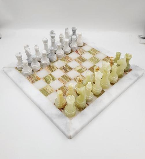 Handcrafted Marble Chess Set 38 x 38 cm