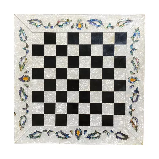 Egyptian Mother-of-Pearl-like Chess Board | Handmade 30x30 cm