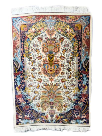 İran İpek Makine Halısı | 100 × 150 cm