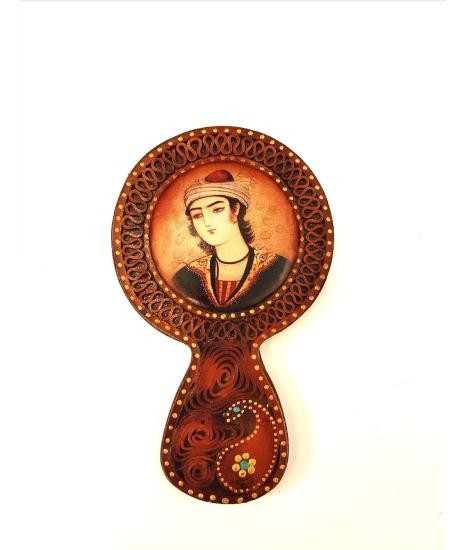 Deri Ayna  (İran’ın El Sanatı) (18cm x 11 cm)