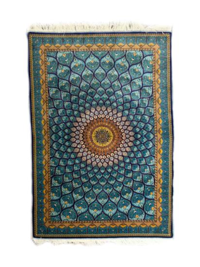 İran İpek Makine Halısı | 100 × 150 cm