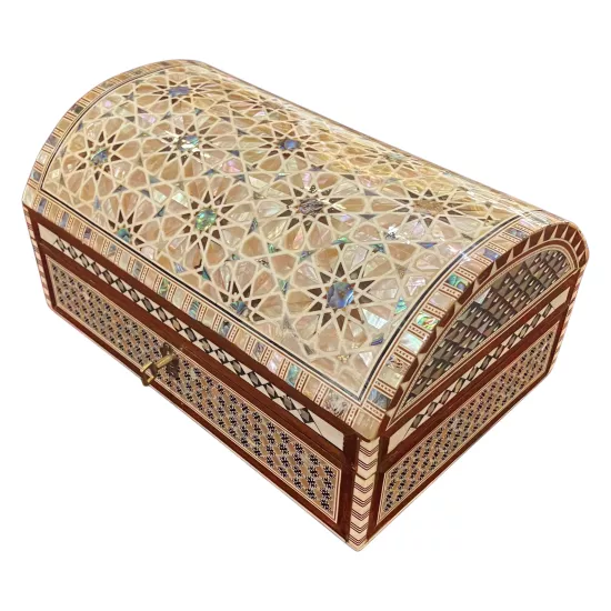 Egyptian Mother-of-Pearl Inlaid Jewelry Box | 18x27 cm