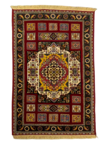 Iran’s Handwoven Horasan Combined Kilim and Carpet Size: (110 x 169) cm
