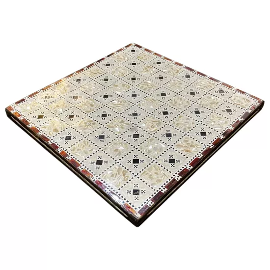 Egyptian Mother-of-Pearl Chess Board | Handmade 35x35 cm