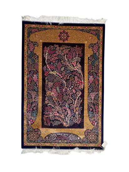 İran İpek Makine Halısı | 100 x 150 cm