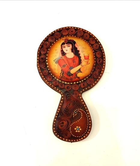 Deri Ayna  (İran’ın El Sanatı) (18cm x 11 cm)