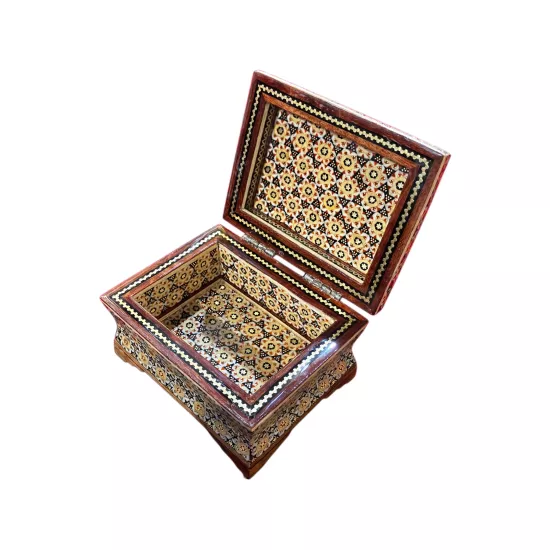 EBRISEM Gallery | Handmade Khatam Inlay Jewelry Box | 8×11 cm