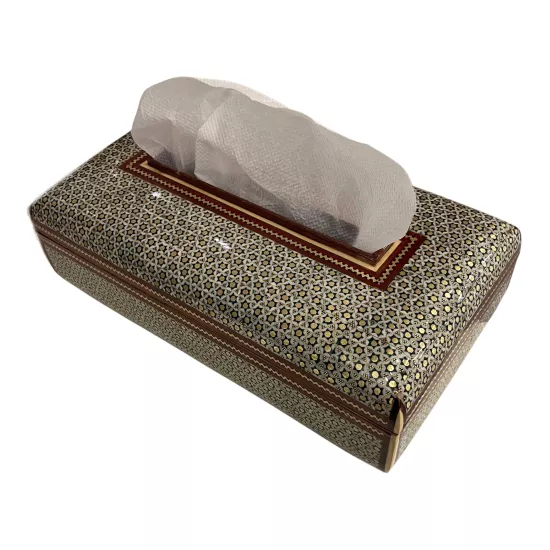 EBRISEM Gallery | Handmade Khatam Inlay Napkin Box | 15 x 26 cm