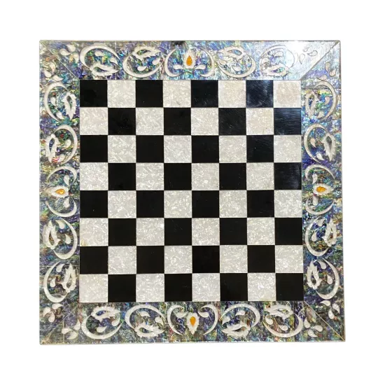 Egyptian Mother-of-Pearl-like Chess Board | Handmade 40x40 cm