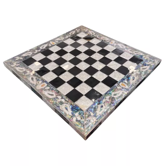 Egyptian Mother-of-Pearl-like Chess Board | Handmade 35x35 cm