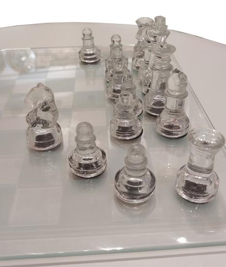 Handcrafted Glass Chess Set (25 x 25) cm