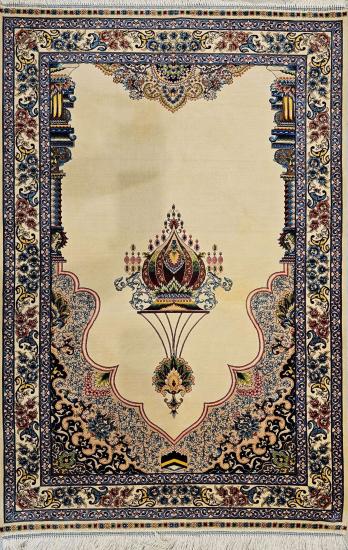 EBRISEM Gallery | İpek Görünümlü Makine Seccade | 80×120 cm | Klasik Mihrap