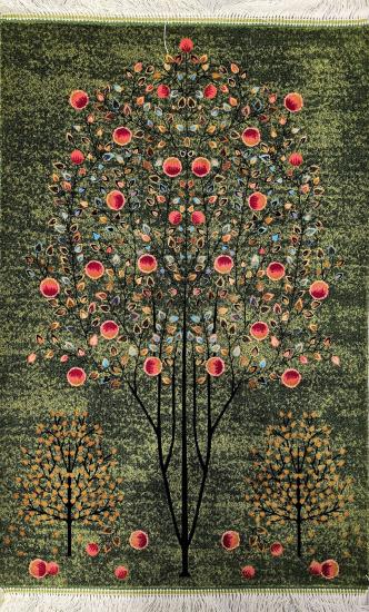 EBRISEM Gallery | Ağaç ve Meyve Motifli Makina Halısı | 80×120 cm
