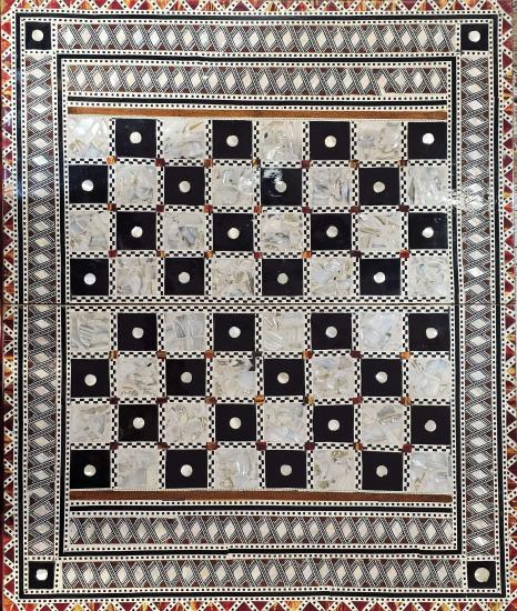 Mısır Sedef İşleme Tavla & Satranç Takımı 