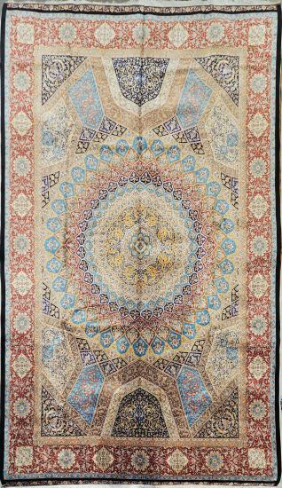 EBRISEM Gallery | İpek Görünümlü Makine Halısı | 200×300 cm | Klasik Medalyon