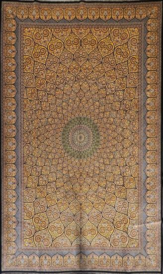 EBRISEM Gallery | İpek Görünümlü Makine Halısı | 200×300 cm | Geometrik Medalyon