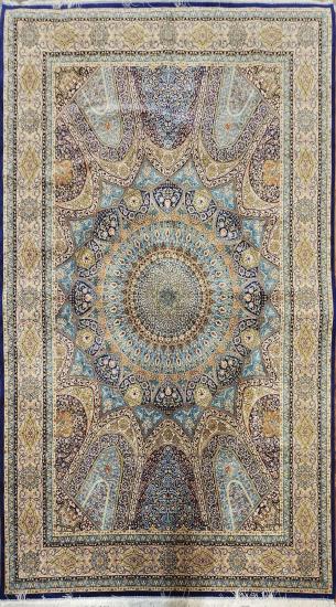 EBRISEM Gallery | İpek Görünümlü Makine Halısı | 200×300 cm | Klasik Medalyon