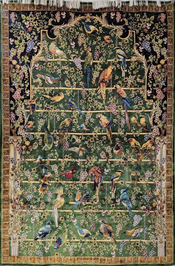 EBRISEM Gallery | İpek Görünümlü Makine Halısı | 200×300 cm | Kuş Figürlü