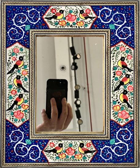 Hatem ve Mine İşlemeli El Sanatı Ayna | EBRISEM Gallery