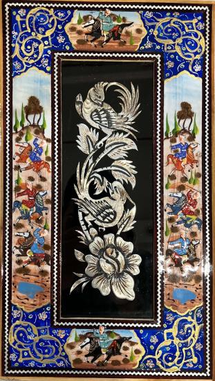 Hatem ve Mine İşlemeli Savaş Sahnesi Duvar Tablosu | EBRISEM Gallery