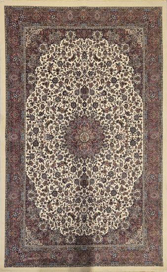 120×180 Makina İpek Halısı | Klasik Kaşan Deseni | EBRISEM Gallery