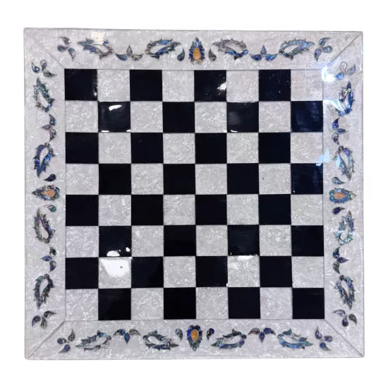 Egyptian Mother-of-Pearl-like Chess Board | Handmade 35x35 cm