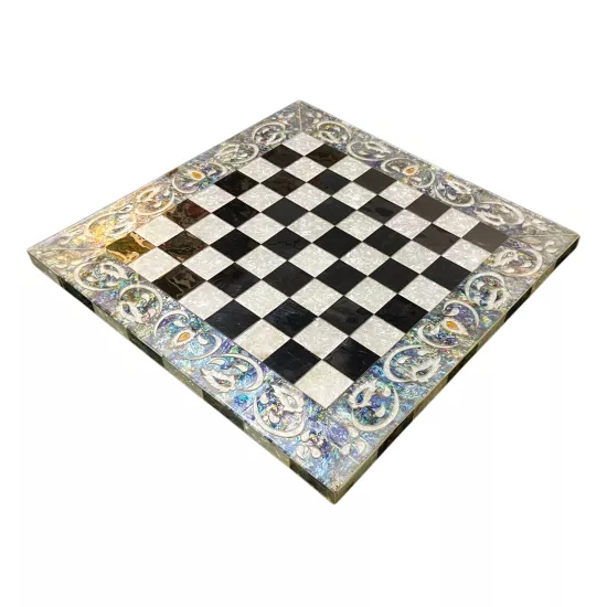 Egyptian Mother-of-Pearl-like Chess Board | Handmade 40x40 cm