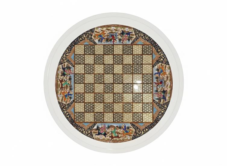 EBRISEM | El Yapımı İran Hatem Satranç | 40 cm Daire