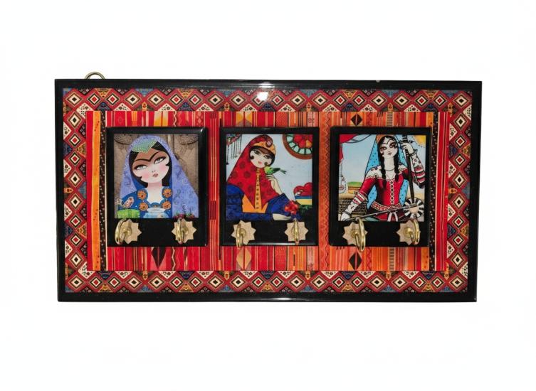 EBRISEM | El Yapımı Duvar Anahtarlık | 27×15 cm | İran Üretim