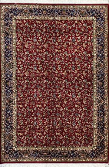 İran Makina İpek Halı | Kırmızı Zemin Klasik Halı