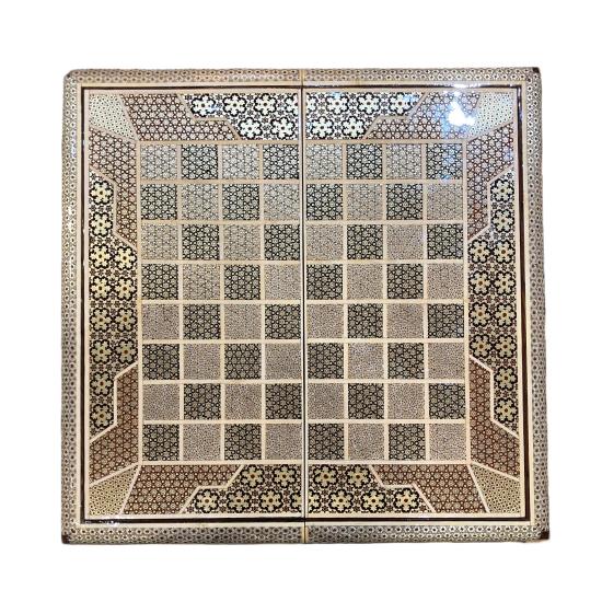 İran’ın El İşlemesi Luks Hatem Tavla ve Satranç - 40x40 CM